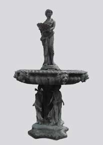 Monumental Figural Bronze Fountain,