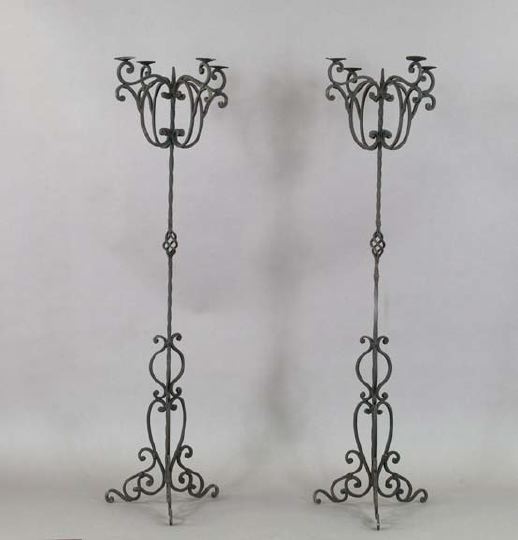 Pair of Mediterranean Style Wrought Iron 3a5659