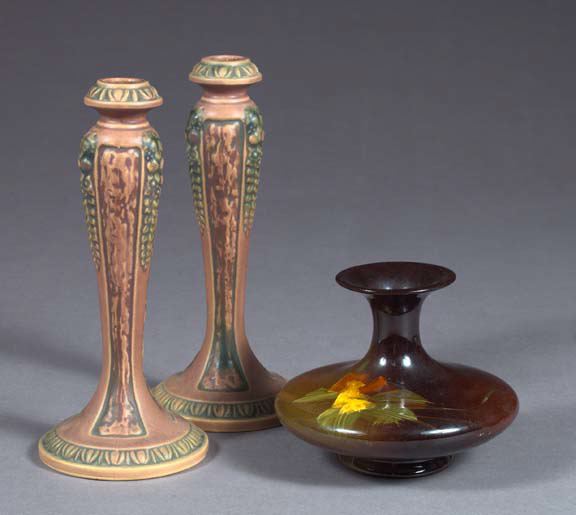 Group of Three Pottery Vases, 