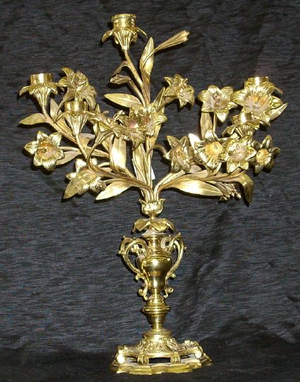 Napoleon III Gilt-Brass Five-Light