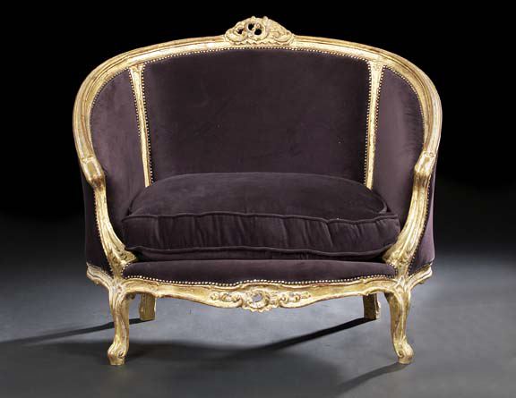 Louis XV Style Giltwood Bergere  3a572b