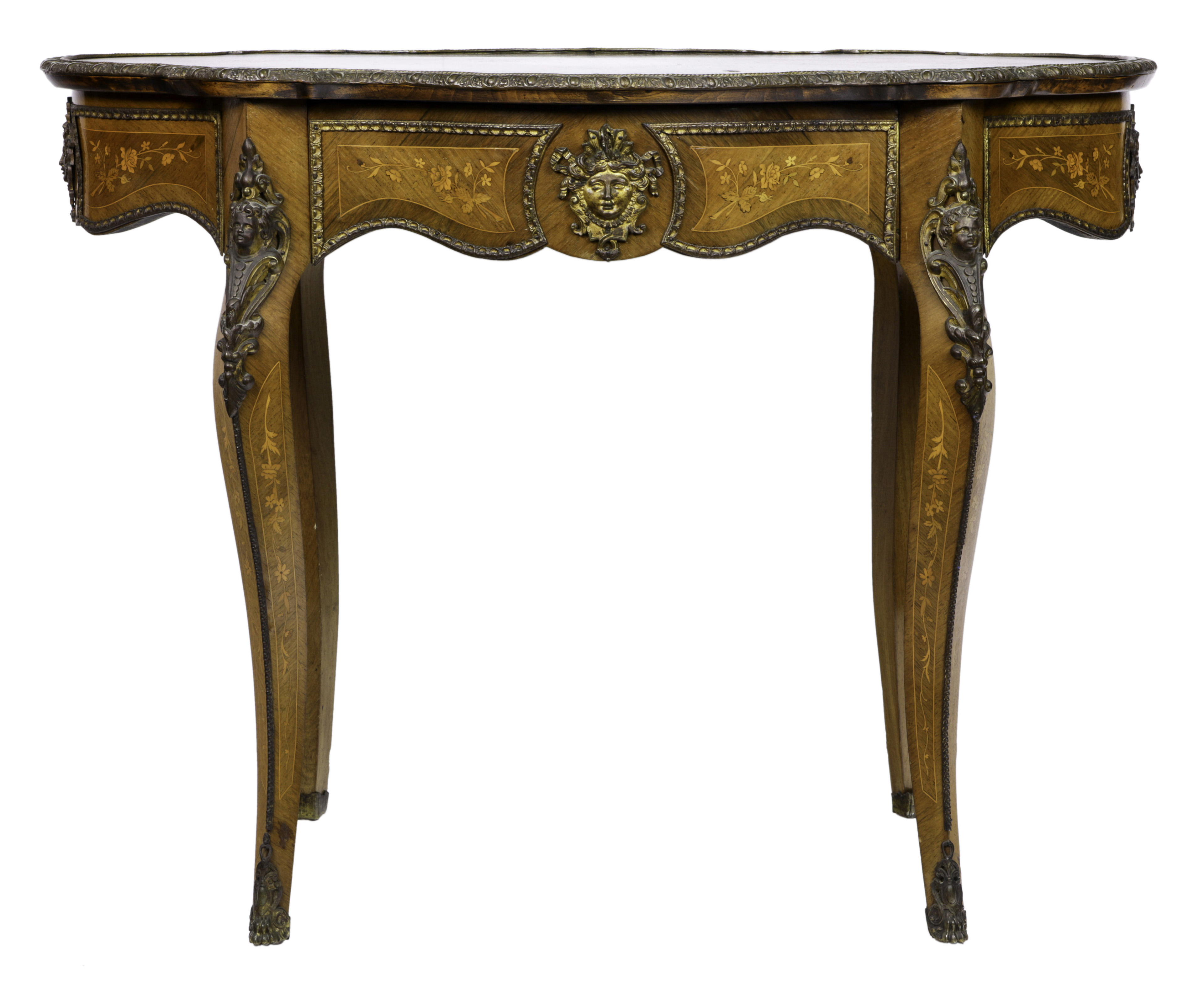 LOUIS XV STYLE MARQUETRY DECORATED 3a573a