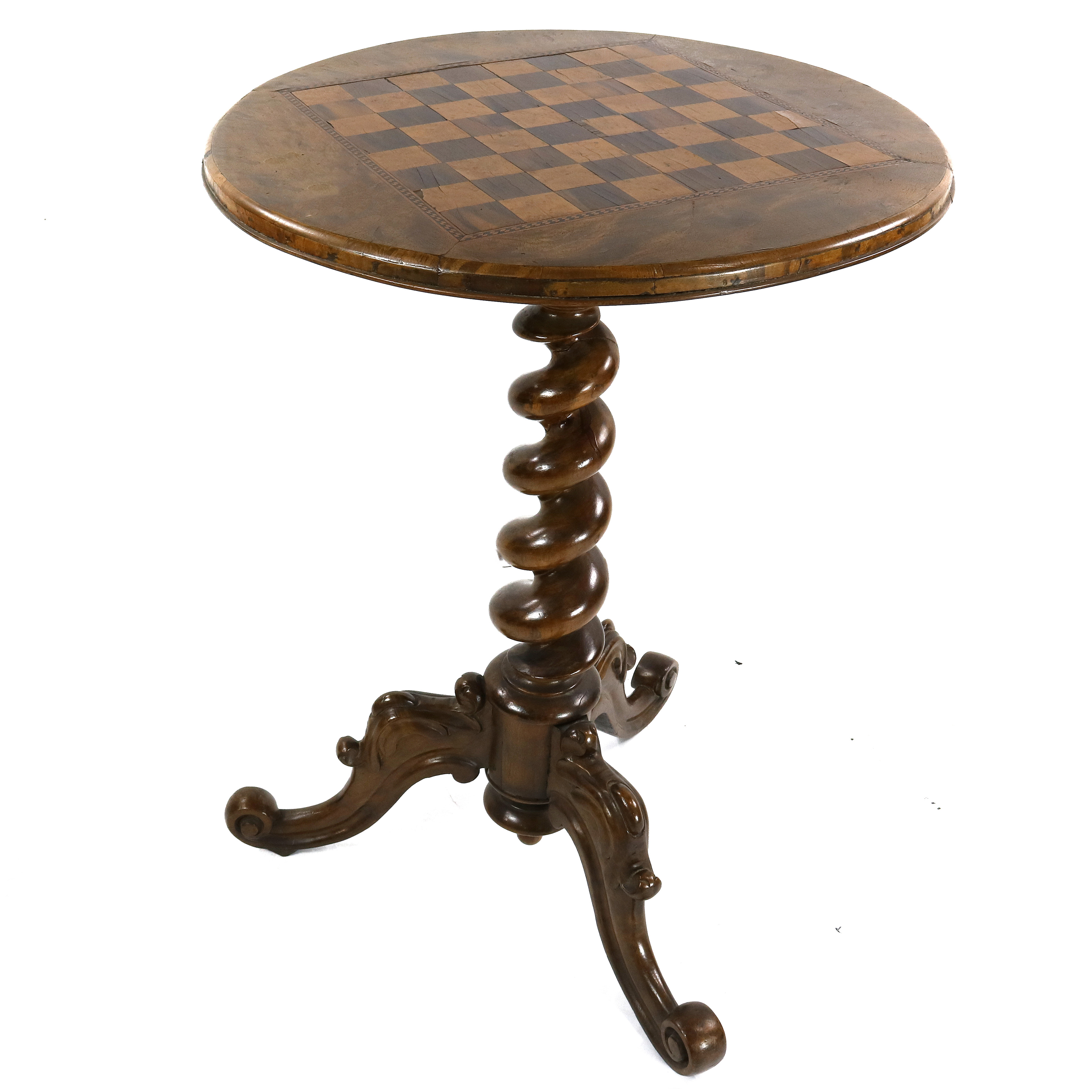 A CONTINETAL INLAID GAMES TABLE