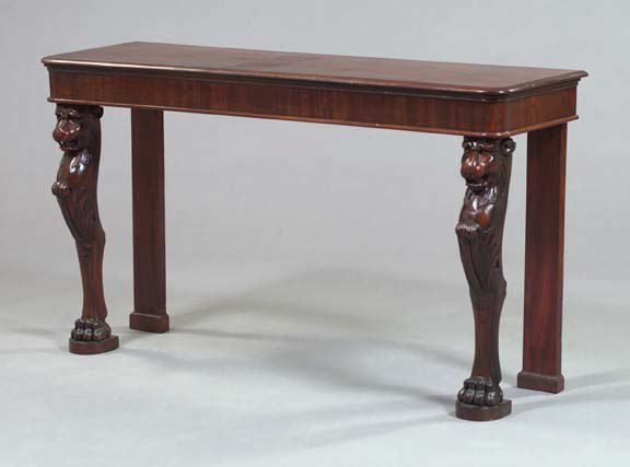 Regency-Style Mahogany Side Table,