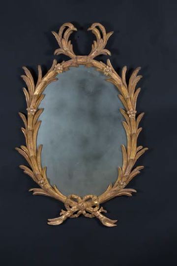 Italian Carved Oval Giltwood Looking 3a57b1