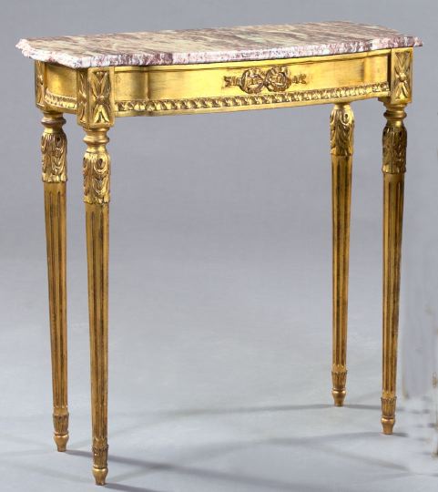 Louis XVI Style Giltwood and Marble Top 3a57b4