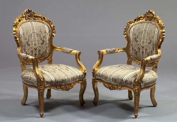 Pair of Napoleon III-Style Giltwood