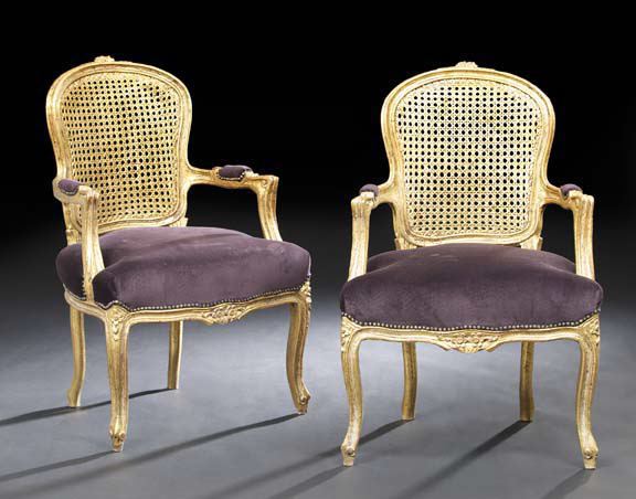 Pair of Louis XV-Style Giltwood
