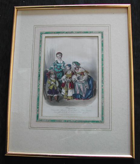 Nineteenth-Century French Hand-Colored