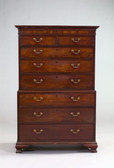 George III Mahogany Chest-on-Chest,