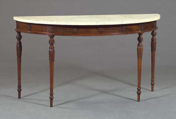 George III Style Mahogany and Marble Top 3a5830