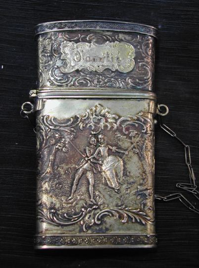 German .800-Standard Silver-Gilt Etui,