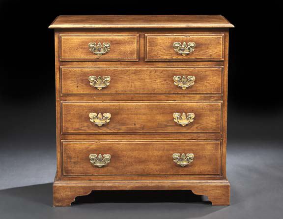 Pair of George III Style Oak Five Drawer 3a586b