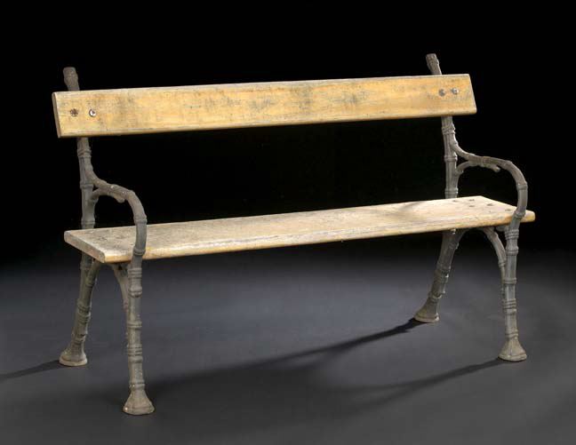 Victorian-Style Cast-Iron Garden Bench,