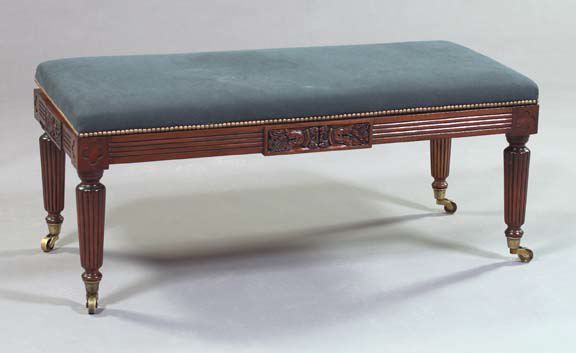 William III-Style Mahogany Bench,