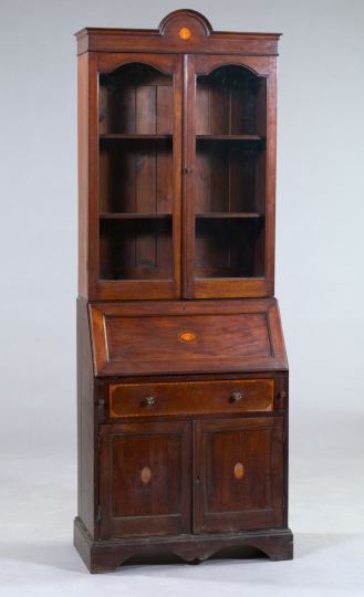 Edwardian Mahogany-Inlaid Secretary