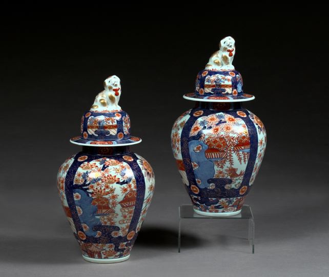 Pair of Japanese Meiji Imari Porcelain