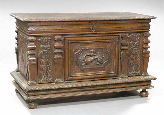 Continental Oak Coffer,  late 17th