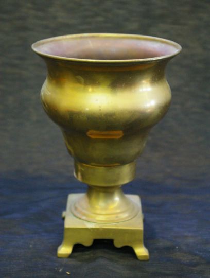 Russian Quatrepodal Brass Vase,