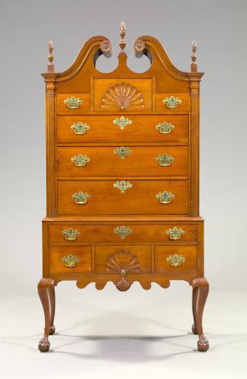 Early American Chippendale Bonnet-Top