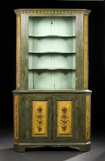 Pennsylvania Polychromed Wood Corner