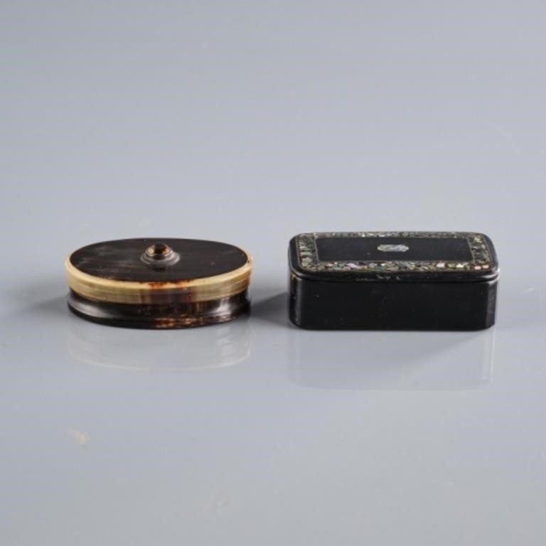 TWO SNUFF BOXES CAN SHIP UPS112One 3a8090