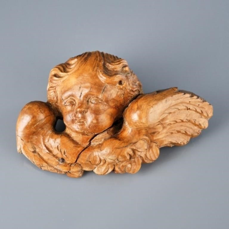 CONTINENTAL CHERUB CARVING - CAN