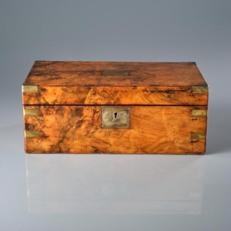 BURLED WALNUT WRITING BOXEngland