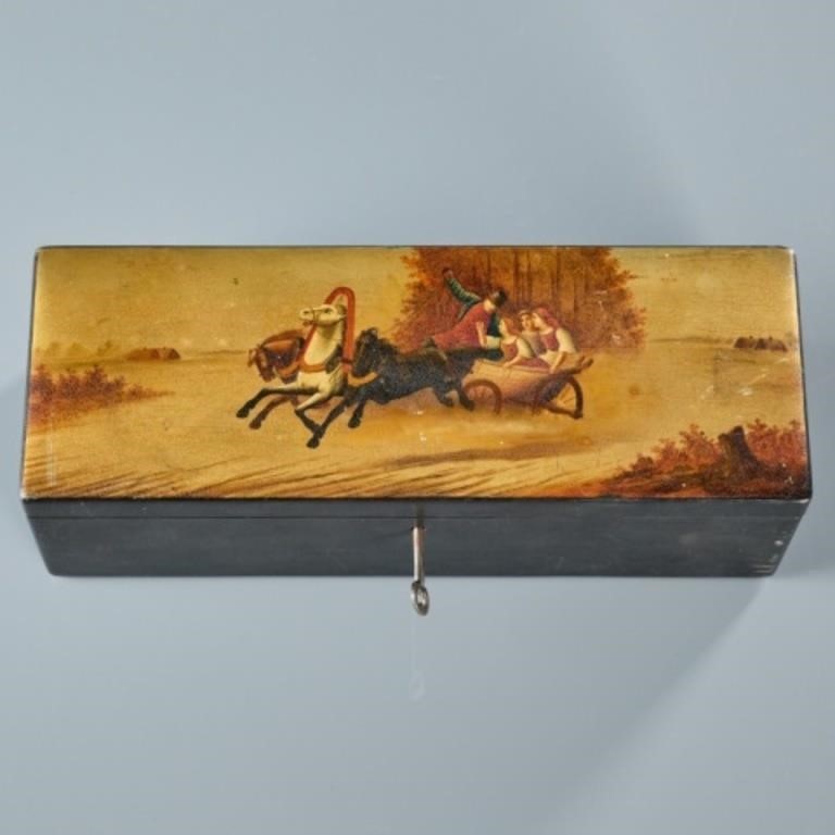 ANTIQUE RUSSIAN CIGAR BOXLate 19th 3a825e