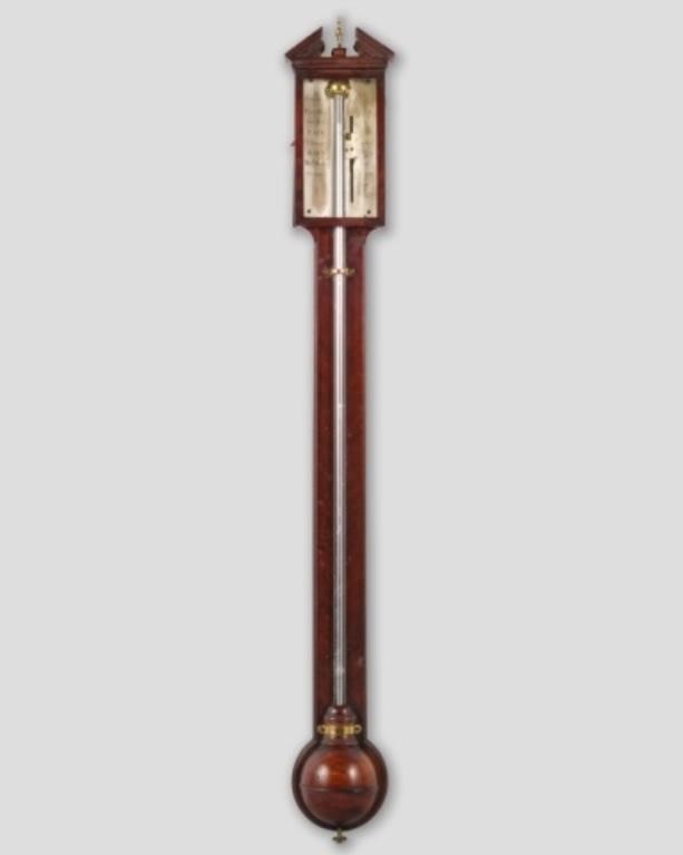 GEORGIAN MAHOGANY STICK BAROMETEREngland  3a8283