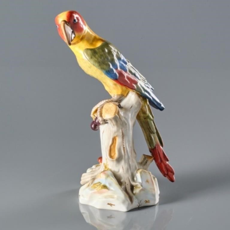 DRESDEN PORCELAIN PARROTGermany, circa