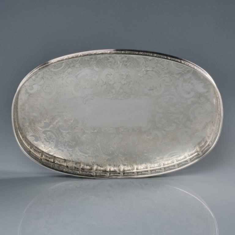 SHEFFIELD ENGLAND PLATED TRAYA silver