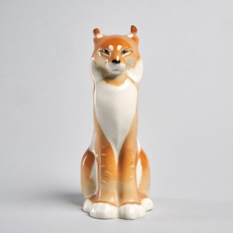 LOMONOSOV PORCELAIN BOBCATSeated with