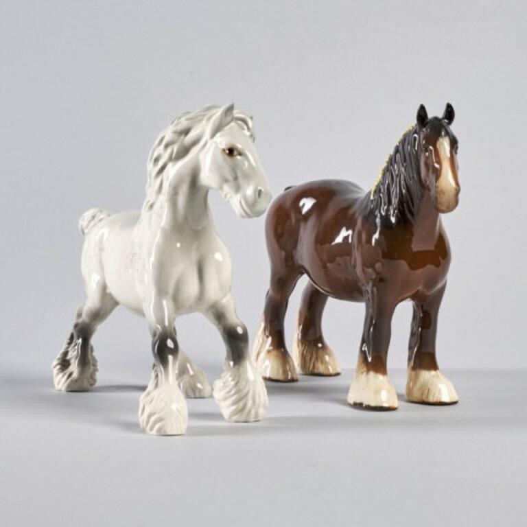 TWO VINTAGE BESWICK PORCELAIN HORSESOne 3a8491