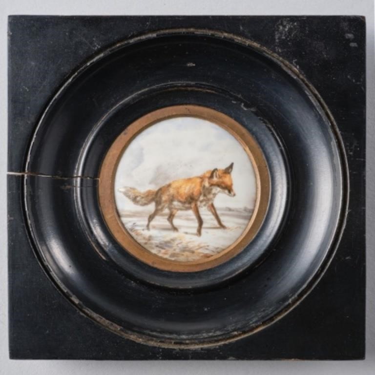 MINIATURE FOX PAINTINGA miniature painting