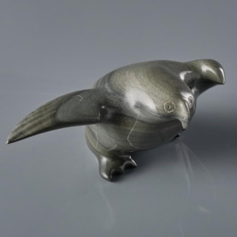 INUIT CARVING BY CHARLIE KITTOSIKOwl 3a86a4