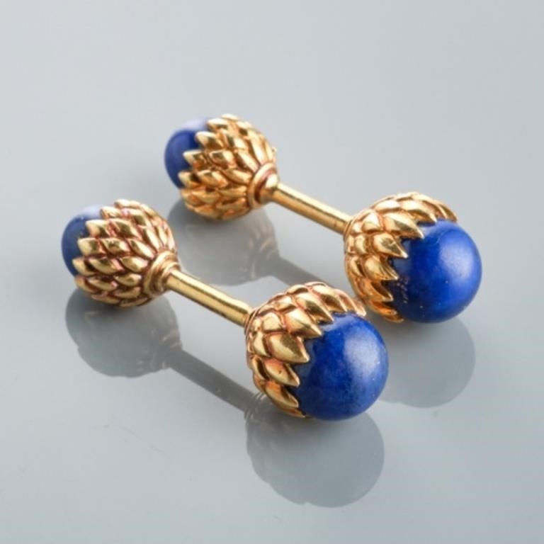 TIFFANY & CO. 18K GOLD & LAPIS