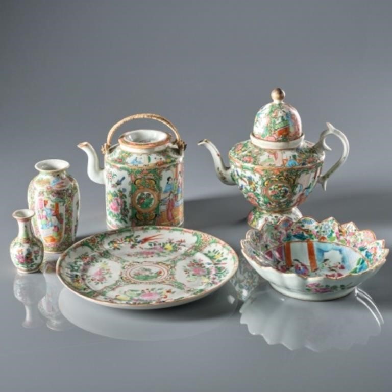 SIX PIECES OF ASSORTED CANTON PORCELAINChina,