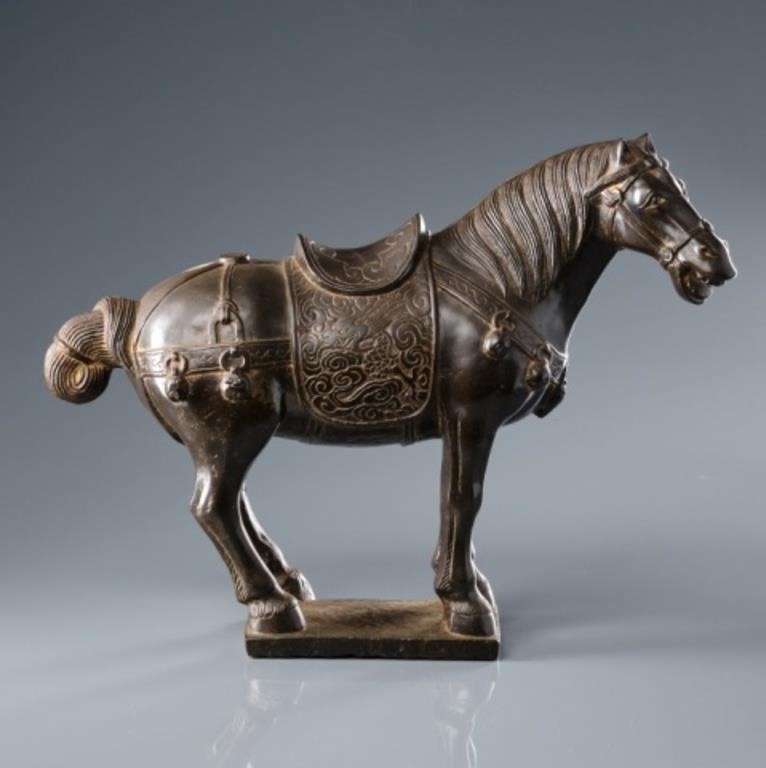 TANG STYLE BRONZE HORSEAn antique