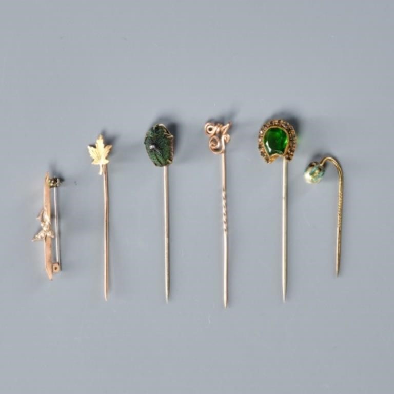 STICK PINSSix stick pins including