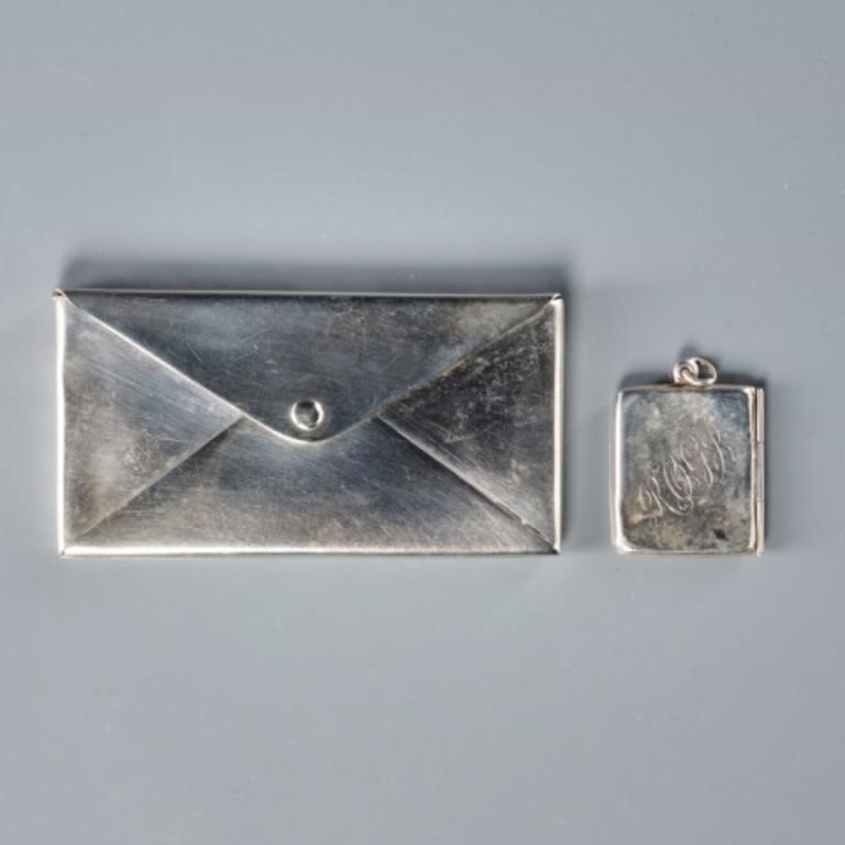 EDWARDIAN SILVER POSTAGE STAMP 3a8825