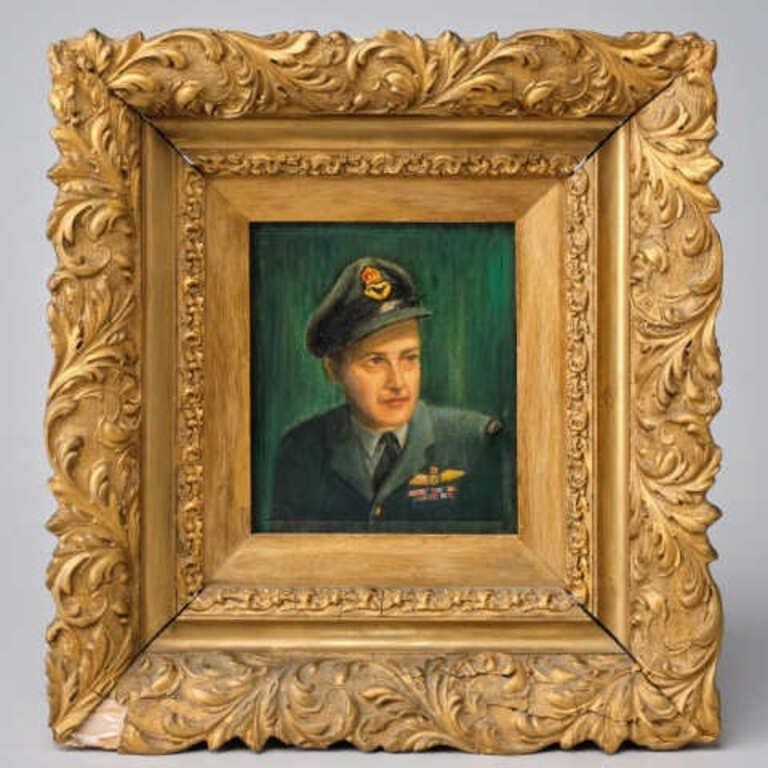 MILITARY PAINTINGa naive portrait 3a88a4