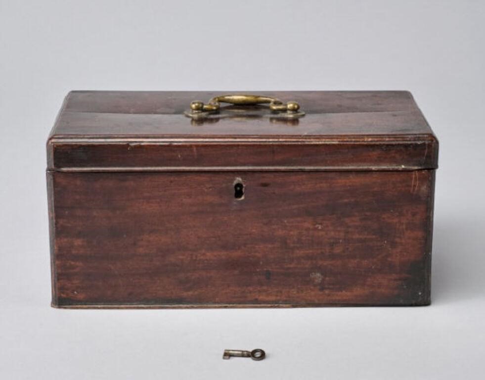 MAHOGANY BOXA late Georgian or