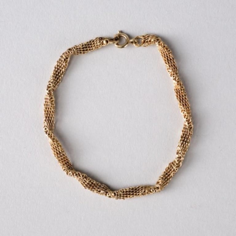 GOLD TWISTED MESH BRACELETA twisted 3a88c8