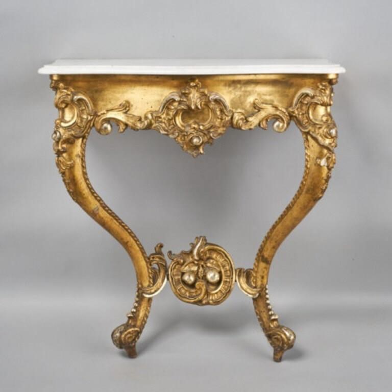 LOUIS XV STYLE GILTWOOD CONSOLE