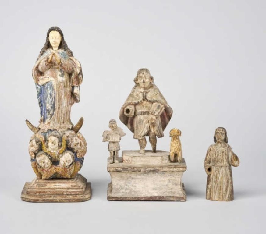 18TH 19TH C LITURGICAL FIGURESThree 3a8972