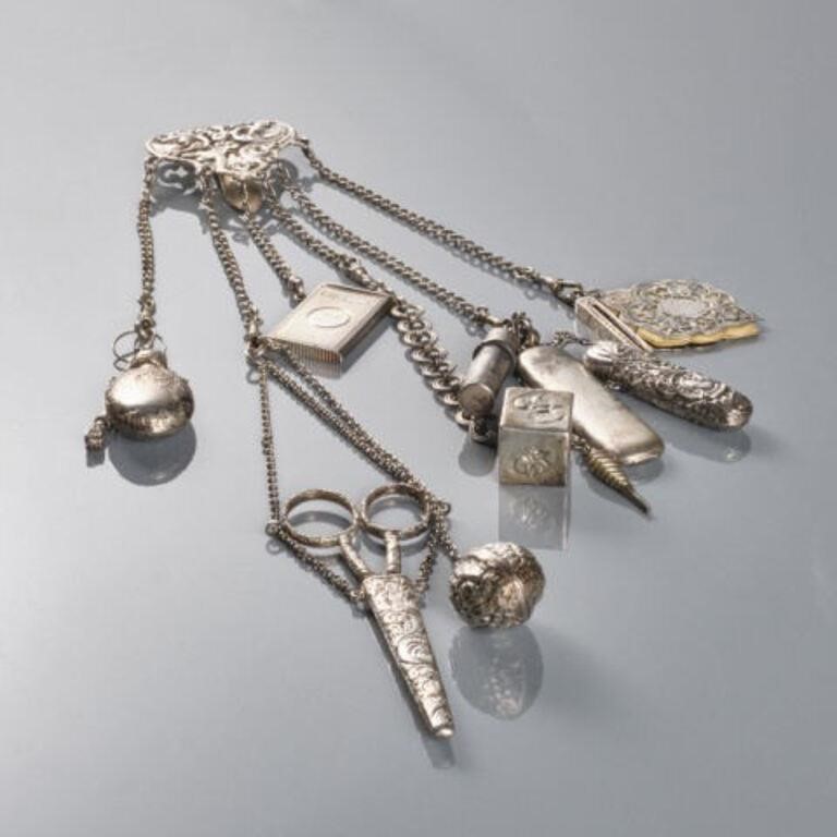 SILVER CHATELAINEA silver chatelaine  3a8a1f