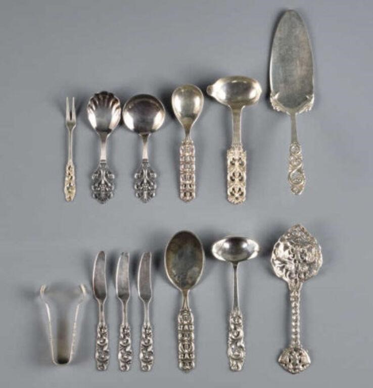 NORWEGIAN SILVER UTENSILSTwo groups 3a8a34