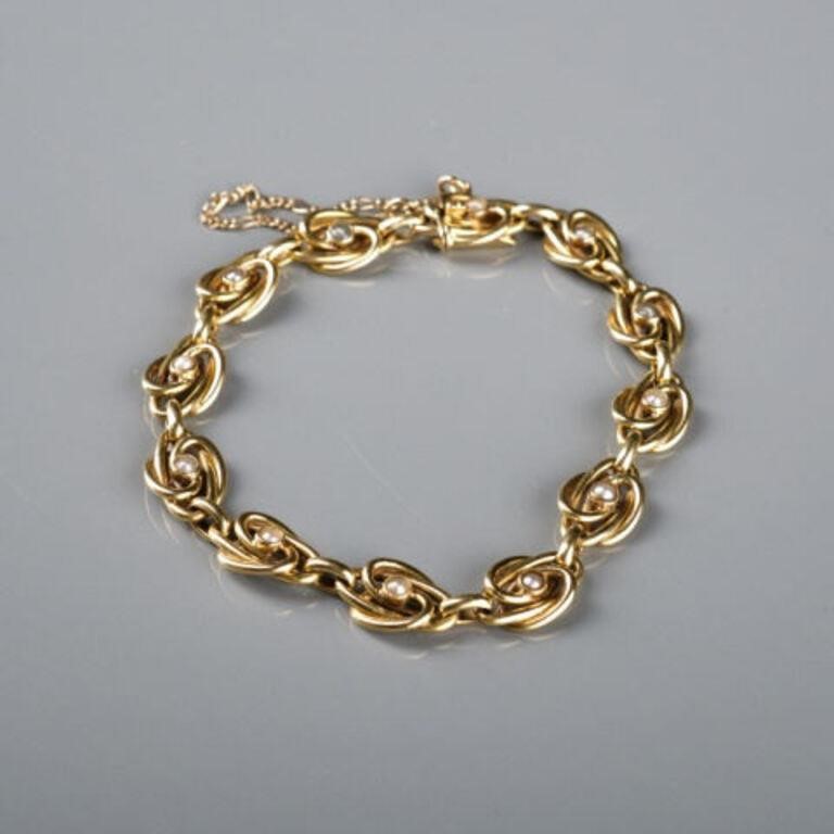 GOLD LINK BRACELETA seven inch 3a8a49