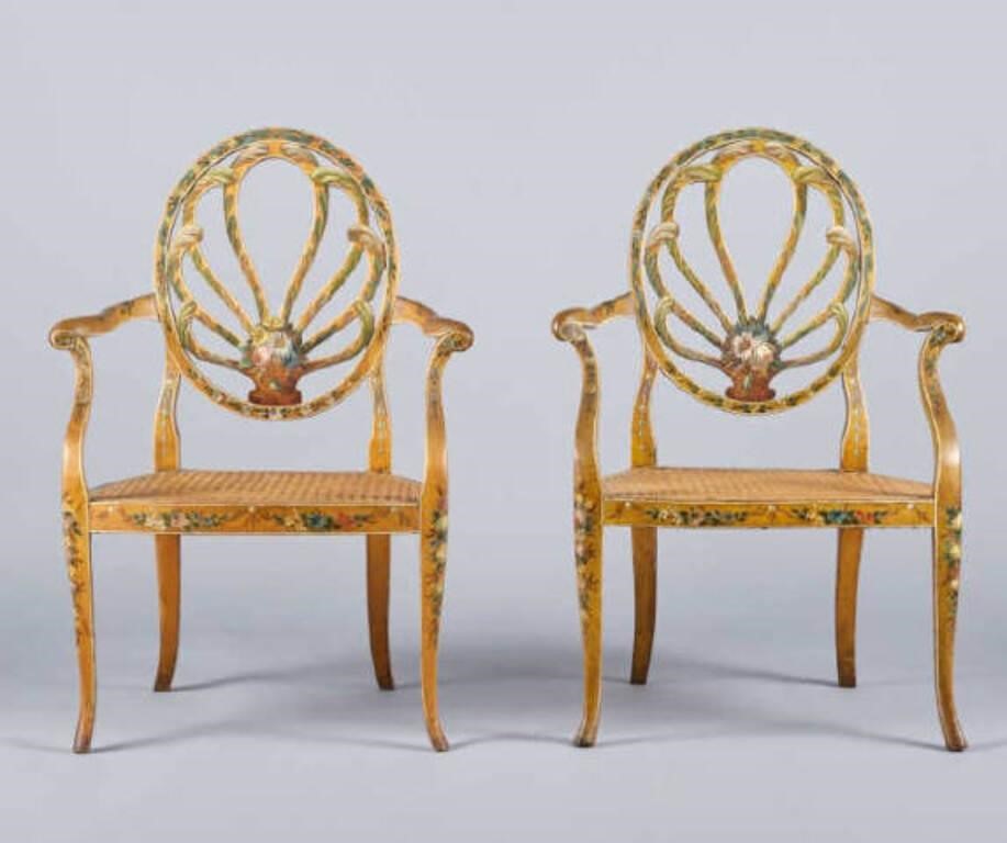 PAIR OF EARLY 19TH CENTURY ARMCHAIRSA 3a8a59